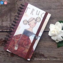 40k Customized Blank Spiral Notebook with Elastic Ribbon